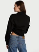 Жіночий світшот Victoria's Secret (236296658471) Off-Duty Terry Fitted Half-Zip Sweatshir XS чорний - зображення 2