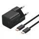 Мережевий зарядний пристрій Baseus GaN5 Fast Charger (mini) Type-C Cable 20W Black P10110900113-00 - изображение 1