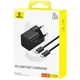 Мережевий зарядний пристрій Baseus GaN5 Fast Charger (mini) Type-C Cable 20W Black P10110900113-00 - изображение 8