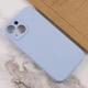 Силіконовий чохол Silicone Silk Full Camera Protective (AA) No Logo для iPhone 15 Plus (Айфон 15 плюс), матова накладка Soft Touch з повним захистом камери, корпусу, м'якою підкладкою з мікрофібри Lilac Blue - зображення 3