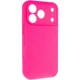 Силіконовий чохол Silicone Silk Full Camera Protective (AA) No Logo для iPhone 17 Pro (Айфон 17 Про), матова накладка Soft Touch з повним захистом камери, корпусу, м'якою підкладкою з мікрофібри Barbie pink - зображення 3