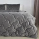 Ковдра ТЕП "VELOUR" Темно-сіра (350 г/м²), 180x210 двоспальна - изображение 2