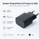 Сетевое зарядное устройство Anker PowerPort 511 Nano IV 30W USB-C PD PowerIQ Black (A2337G11) - изображение 1