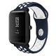 Ремешок для Amazfit BIP | Bip Lite | Bip U / Pro/ Mini | GTS | GTS 2 /3 | Gtr 42mm силиконовый 20мм перфорированный Сине-Белый BeWatch (1010152) - изображение 1