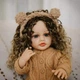 Реалістична лялька Reborn Baby Doll Hazel 55 см — вінілова дівчинка з кучерявим волоссям та аксесуарами, можна купати (RB080) - зображення 2