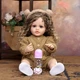 Реалістична лялька Reborn Baby Doll Hazel 55 см — вінілова дівчинка з кучерявим волоссям та аксесуарами, можна купати (RB080) - зображення 3