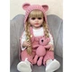 Лялька реборн Reborn Baby Doll реалістична вінілова з аксесуарами та волоссям, 55 см, можна купати (RB017) - изображение 3