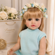 Реалістична лялька Reborn Baby Eliana 55 см — дівчинка з довгим волоссям, аксесуарами та вініловим тілом (RB075) - зображення 3