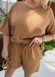 Женский летний костюм с футболкой и шортами K065 3XL-4XL (58-60) Мокко - изображение 6