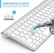 Беспроводной комплект клавиатуры и мыши, JOYACCESS 2.4G (английская раскладка )2400 DPI, белый+серебряный - изображение 5