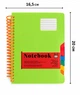 Набор тетрадей "Notebook" клетка A5, 200 листов, DSCN0752, разделители (салатовая, розовая) - изображение 5