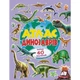 Книга Атлас динозавров. Более 60 наклеек. Альбом для наклеек. Цветной мир - изображение 1