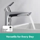 Смеситель для раковины HANSGROHE Logis 71090000 с донным клапаном - изображение 13