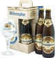Набор пива Weihenstephaner Vitus Weizenbock светлое крепкое нефильтрованное 7.7% 0.5 л x 3 шт + бокал 0.3 л (4105120011496) - изображение 1