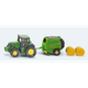 Model Siku Traktor John Deere z prasą 1:87 1665 (4006874016655) - obraz 1