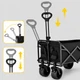 Складная тележка Lesko Z-BL01-19 Black для перевозки вещей продуктов походов в магазин садовая до 180 л - изображение 8