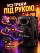 Портативная акустическая система с Bluetooth и FM-радио для караоке с 2 микрофонами и аккумулятором на 8-10 часов - изображение 4