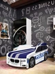 Ліжко машина ViorinaDEKO POLICE 005 PREMIUM 180*80 см з ортопедичним матрацом поліція - изображение 1