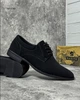 Туфлі чоловічі Derby NS 43 (27.5 см) Black Nubuck Leather (арт 1392) - изображение 4