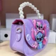 Дитяча сумка через плече Disney Stitch з перлинною ручкою для дівчинки 17×13×6 см фіолетова - зображення 2