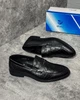 Лофери чоловічі Loafers Crocodile Skin 42 (26-26.5см) Black (арт 1393) - изображение 7
