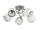 Люстра потолочная Light House SRS-20660/5 хром, плафоны белые с каймой - изображение 1