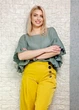 Блуза батистова прямого крою, оливкова Italy Moda 11-104 - оливковий - S-L - изображение 4