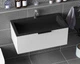 Тумба лакированная, подвесная Luxor French 80, с умывальником Imperio Low 80 Black - изображение 4