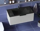 Тумба лакированная, подвесная Luxor French 80, с умывальником Veo Low 80 Black - изображение 4