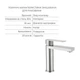 Комплект змішувачів для ванної кімнати Lidz Nexus Nickel 2 в 1 змішувач для раковини, змішувач для ванни з душовим гарнітуром - зображення 5