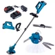 Акумуляторна коса Rynor GrassHunter X195 PRO (21V, 3Ah) Тример Райнор з телескопічною штангою 110см та 2АКБ у комплекті - зображення 1