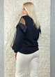 Джемпер з люрексом, фатином та кристалами чорний di classe 24-2781 - M-XL - чорний - изображение 7