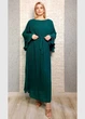 Коктейльна шифонова плісе сукня максі зелена Moda Italia 21-303 - зелений - XL-XXL - изображение 6