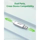 USB флеш накопитель Acer 64GB UT300 USB-A/Type-C 3.2 Silver (BL.9BWWA.589) - изображение 2
