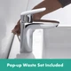 Смеситель для раковины HANSGROHE Logis 100 71100000 с донным клапаном - изображение 15
