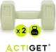 Гантелі Actiget Hex 2 x 1.5 кг Зелені (ACT0157) - зображення 6