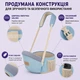 Эргономичный хипсит-переноска с плечевым ремнем AINOMI (от 3 до 36 мес, до 15 кг) голубой - изображение 3