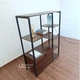 Стелаж підлоговий 120×90×34 см із шафкою, етажерка з металевим каркасом та з полицями ЛДСП для дому, офісу, вітальні та кабінету, для зберігання книг, декору та документів Темний Горіх, YM-080-Walnut - зображення 2
