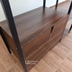 Стелаж підлоговий 120×90×34 см із шафкою, етажерка з металевим каркасом та з полицями ЛДСП для дому, офісу, вітальні та кабінету, для зберігання книг, декору та документів Темний Горіх, YM-080-Walnut - зображення 11