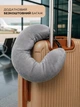 Подушка-чохол для подорожей в літак Travel Pillow, сумка для ручної поклажі, органайзер для одягу, 79×18 см, синій - изображение 2