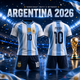 Форма футбольна дитяча Argentina 2026 Messi 10 біло-блакитна комплект футболка та шорти розмір 20 — зріст 110–120 см - изображение 1