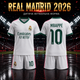 Форма футбольна дитяча Real Madrid 2026 Mbappe 10 біла зелена комплект футболка та шорти розмір 30 — зріст 155–160 см - изображение 1