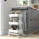 Візок на колесах, білий, 28x38x61 см IKEA RÅSKOG 005.867.89 - изображение 2