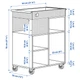 Візок-тумба, білий/сіро-зелений, 54x33 см IKEA ÖVNING 005.170.03 - изображение 7