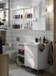 Візок білий,на колесах, 26x48x77 см IKEA HORNAVAN 702.438.73 - изображение 5