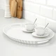 Піднос, білий, 52x39 см IKEA ROMANTISK 801.756.75 - зображення 3