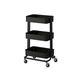 Візок на колесах, чорний, 35x45x77 см IKEA RÅSKOG 405.821.81 - изображение 1