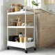 Візок на колесах білий, 50,5x30x83 см IKEA NISSAFORS 404.657.33 - изображение 3