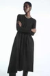 Сукня жіноча COS asymmetric gathered-waist midi dress 1194527001 S Чорний - зображення 2