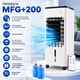 Портативный воздухоохладитель MFG+200 с пультом ДУ, 120 Вт, 5.5 л, до 10 м², белый - изображение 7